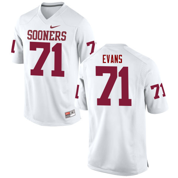 Oklahoma Sooners #71 Bobby Evans College Football Jerseys Game-White